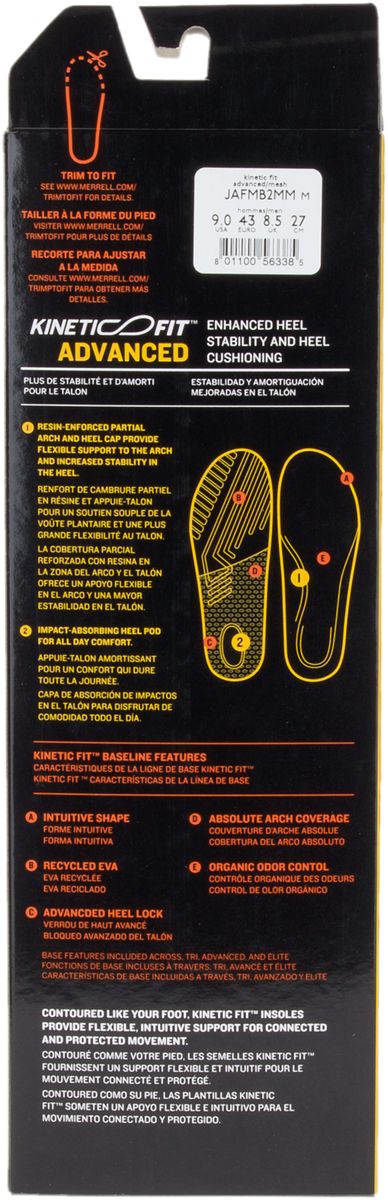 Men's Kinetic Fit Footbed Wide Width Insoles | Merrell