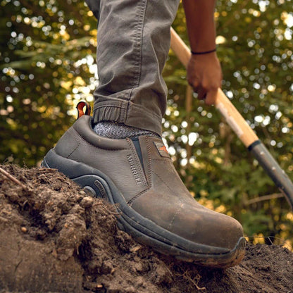 Men's Jungle Moc Leather Hi-Vis Carbon Fiber Static Dissipative 10 Low Wide Width - US 2220